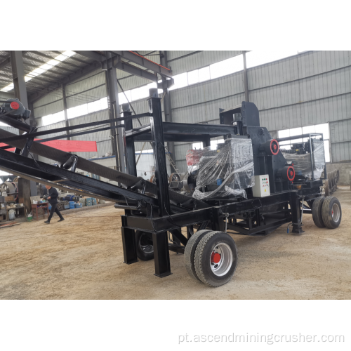 Trailer móvel portátil Stone Jaw Crusher peneira plant